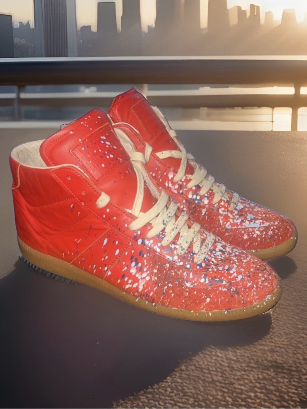Maison Margiela GAT Paint Splatter Replica Premium High Top | Men’s Size 11 (44)